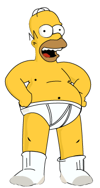 Homer en ropa interior