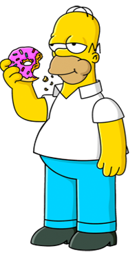 Homer comiendose un donut