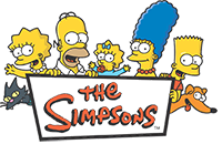 Logo con imagen de la familia simpsons